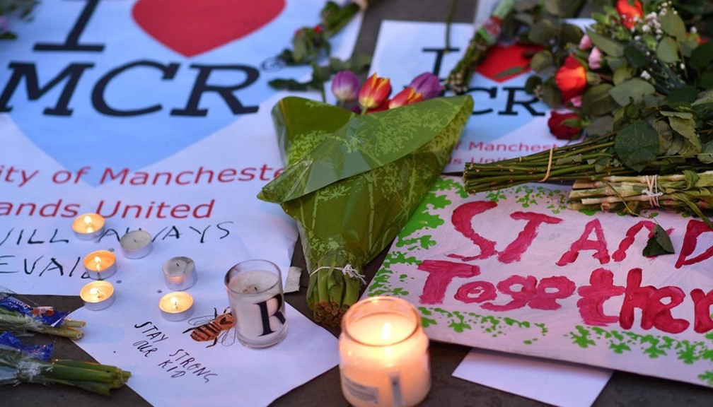 Manchester 2017 terror attack memorial posters